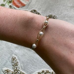 Ronaldo Gold and pearl Bracelet